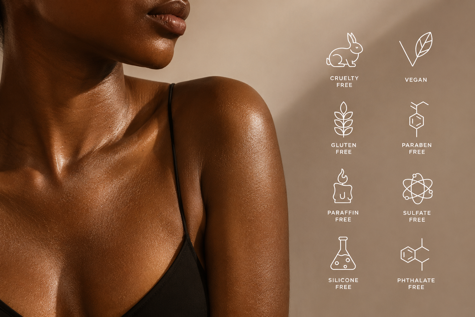Close-up of melanin-rich skin
